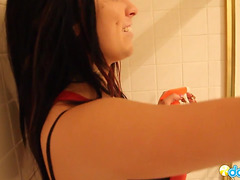 Busty emo slut Angel warm cock sucking