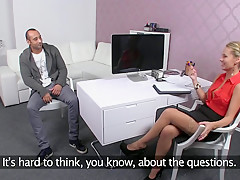Czech female chef casting a greek guy