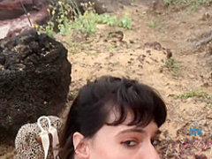 Horny lady is getting her tight ass hole fingered while riding a strangers dick, like a pro