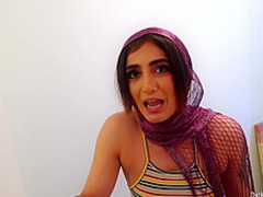 Slutty Arab babe is licking asses and sucking cocks and getting fucked very hard in many positions