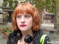 Ginger chick, Meka took off her erotic lingerie and spread up to get fucked hard