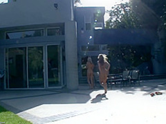 Two blondes in sexy lingerie licking pussy