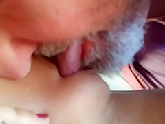 Old couple have a great time enjoying