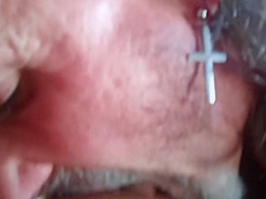 Old couple have a great time enjoying