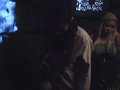 Amazing girls are making love under the light of candles, in the middle of the night