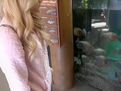 Charming blonde babe is horny and needs someone to fuck her dirty brains out, until she cums