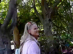 Charming blonde babe is horny and needs someone to fuck her dirty brains out, until she cums