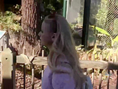 Charming blonde babe is horny and needs someone to fuck her dirty brains out, until she cums