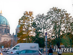 Dirty blind date fuck above the Berlin city roofs