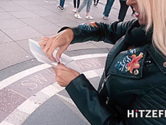 Dirty blind date fuck above the Berlin city roofs