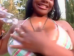 Sexy Brown Chick Says OH YEAH Alot!!