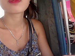 Asian teen whore loves sucking a wet white fat cock