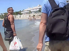 Real sex party on the sunny beach - part 2