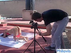 Rooftop bj with tiny latina Ferr Lima