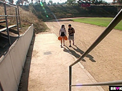 Ashlyn Rae Talon - Cute cheerleader drains the coachs b