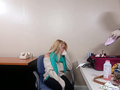 Skylar Valentine was tricked to take off her panties and suck dick before getting fucked