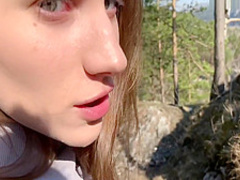 Stella Flex - Tour Guide Fucked Young Tourist Girl on the Nature Cum in Mouth POV 4k