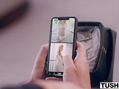 TUSHY Elsa enjoys anal with Kayden's boy-toy as she watches