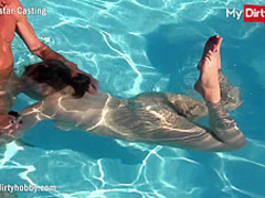 MyDirtyHobby - Busty teen gangbanged by old guys at the pool