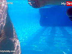 MyDirtyHobby - Busty teen gangbanged by old guys at the pool