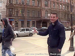 Dirty minded blonde honey is getting fucked while sucking dick, because it feels so good