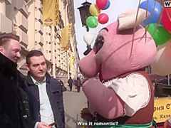 Dirty minded blonde honey is getting fucked while sucking dick, because it feels so good