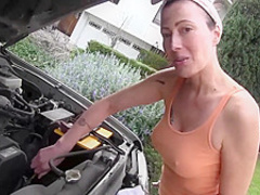 Zoey Holloway - My step mom's sister jump starts my co