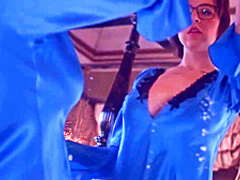 Red haired woman, Ryan Madison is bouncing up and down while fucking her man, in the late afternoon