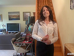 Jessica is a super horny brunette who likes to suck dick while fucking another guy