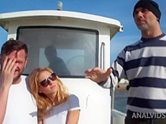 Rebecca Volpetti Is Getting Doublefucked In The Boat And Enjoying The Experience Like Never Before