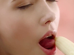 Sweet, Blonde Schoolgirl With Small Tits Is Spreading Up And Masturbating, While Alone At Home