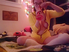 Little Pokemon Pikachu Slut Smokes Bong And Fingers Herself