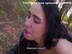 Pickup In Outdoor Park With Real Sex And Cum In Mouth / Kiss Cat