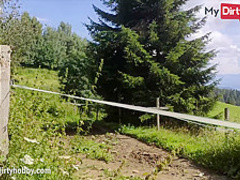 MyDirtyHobby - Outdoor stranger fuck with petite amateur