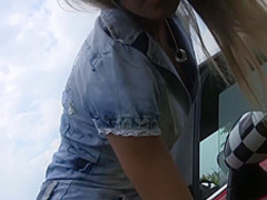 Veronika Fasterova Strips Nude In Front Of A Car - Models