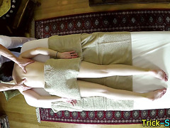 Teen massages stepmom