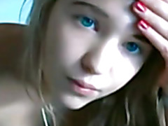 a beautiful amateur blonde girl show her perfect body